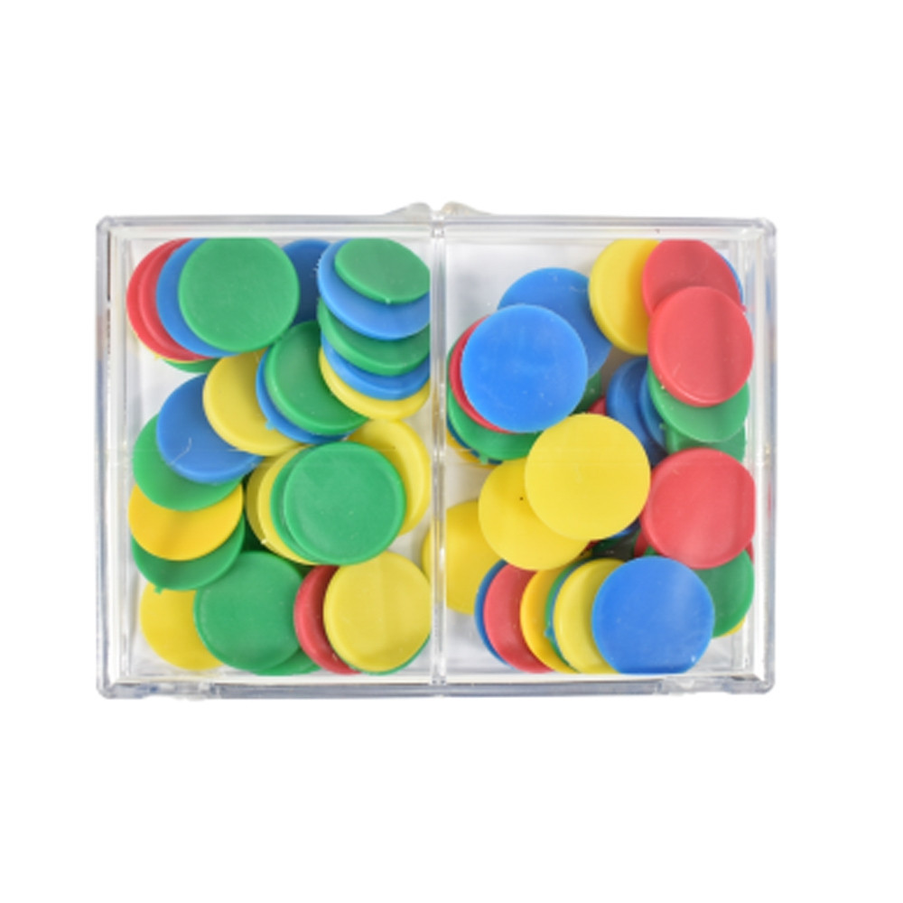 Jetoane pentru numarat si sortat, diverse culori, diametru 2 cm, PVC - imagine 5